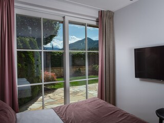 Gartenblick aus dem Schlafzimmer