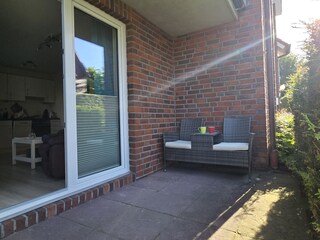Unsere zweite Terrasse - mit Morgensonne