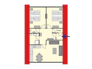 Ferienwohnung Norddeich Grundriss 8