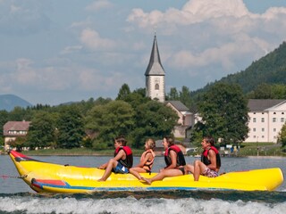 Banana boat riding on Lake Ossiach