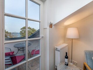 Der Austritt zum Balkon mit Seeblick.