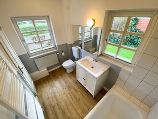Das Badezimmer im Erdgeschoss