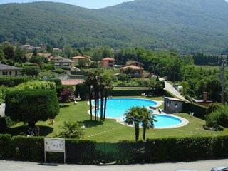 Teilanansicht der Residenz mit Pool