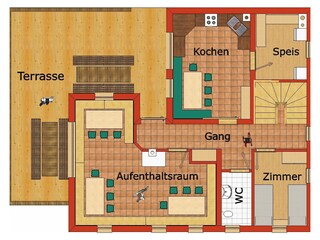 Vakantiehuis Thierbach Grondplan 19