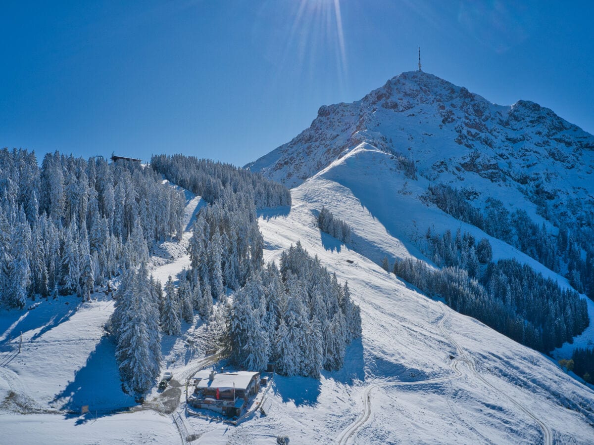 Schigebiet St. Johann/Oberndorf mit Blick auf das Horn