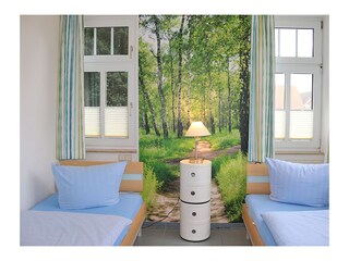 zweites Schlafzimmer mit 2 Einzelbetten