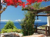 sea view from the terrace to Corsica in the background