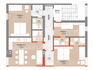 bei Ferienhaus alles Schlafzimmer, deaktivierte Küche