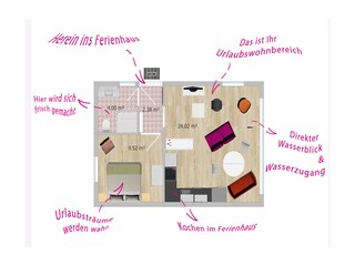 Vakantiehuis Breege Grondplan 34