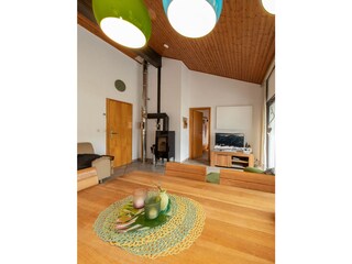 Wohnzimmer mit Kamin