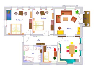 Apartamento de vacaciones Sebnitz Plano de planta 3