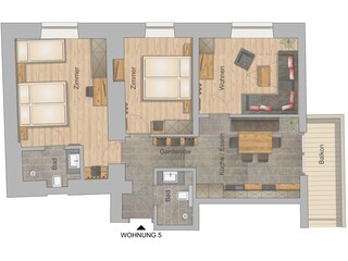 Appartamento per vacanze Bichlbach Pianta del piano 38