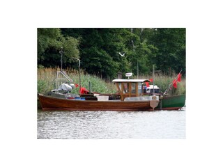 Fischerboot am Haff