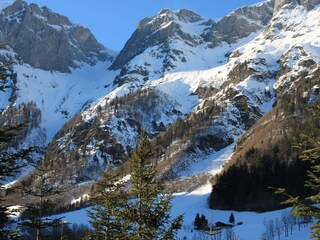 Ausblick vom Balkon mit Blick auf das Tennengebirge