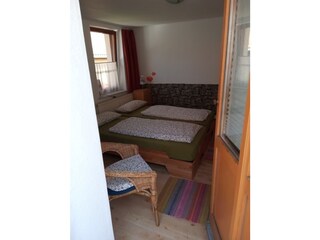 View from the terrace into the bedroom