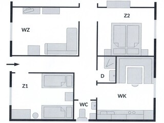 Appartamento per vacanze Raggal Pianta del piano 21