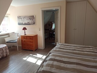 kleine Leseecke im Schlafzimmer