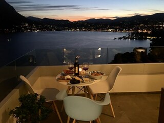 Aperitif on the balcony with view