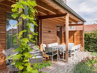 Terrasse Ferienhaus Strandgrau Usedom