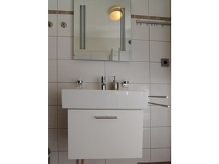 Badezimmer in der Ferienwohnung Seeschwalbe