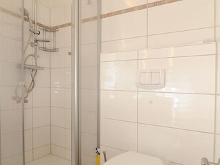 Badezimmer in der Ferienwohnung Seeschwalbe