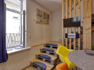 Hier geht es zum Schlafgemach nach oben