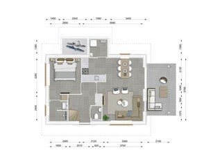 Villa Nieuwvliet Pianta del piano 22