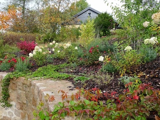 Terrassenblick auf Garten