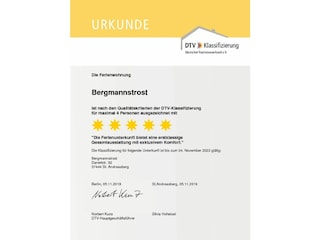 DTV-Zertifikat "5 Sterne" (Höchstnote