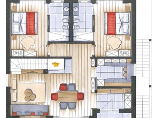 Chalet Enneberg Pianta del piano 31