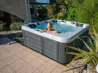Hot Tub next to the pool