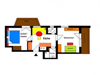 Appartamento per vacanze Mayrhofen Pianta del piano 16