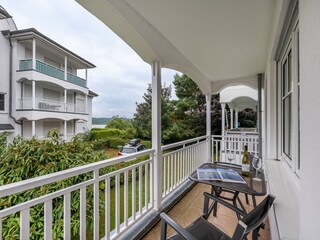 Balkon mit Blick auf den Schmachter See