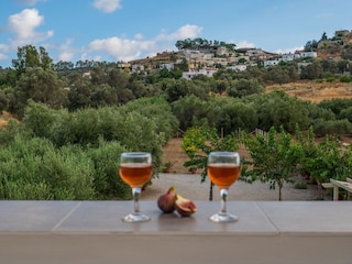 schöner Ausblick von der Dachterrasse aus