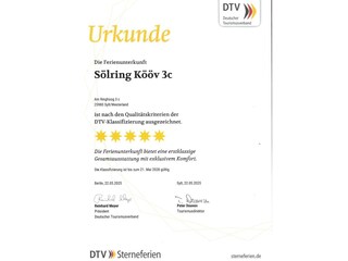 DTV 5-Sterne Auszeichnung für gehobenes Wohnen!