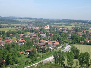 Blick vom Schloss nach Norden und die Prien