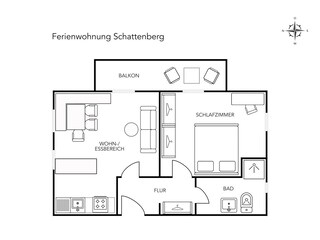 Appartamento per vacanze Oberstdorf Pianta del piano 16