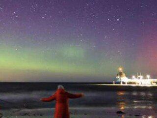 Wetterleuchten über der Ostsee vor Zingst 26.02.23