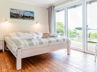 Das untere Schlafzimmer hat Meerblick