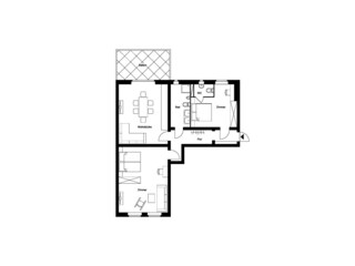 Grundriss der Wohnung