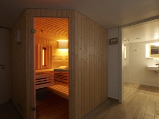 Kostenlose Nutzung der Sauna im Keller