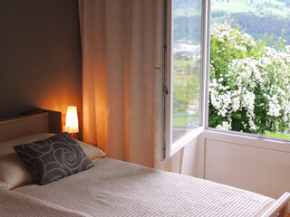 Schlafzimmer mit Ausblick