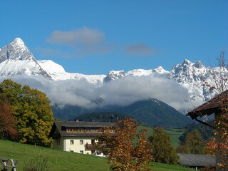 Blick auf das Tennengebirge vom Haus aus