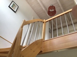 Treppe zu den Schlafzimmern