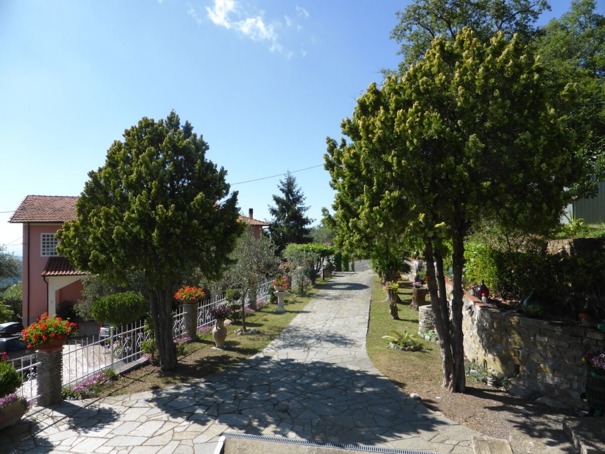 Garten und Parkplatz