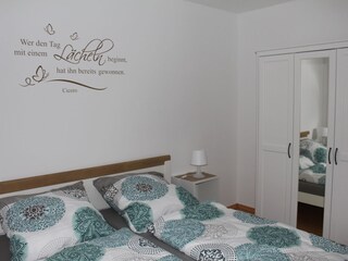 The bedroom with king-size double bed