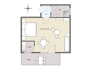 Ferienwohnung Juist Grundriss 39