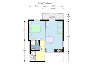 Appartamento per vacanze Zandvoort Pianta del piano 23