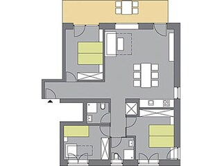 Appartement Zell am See Grondplan 15