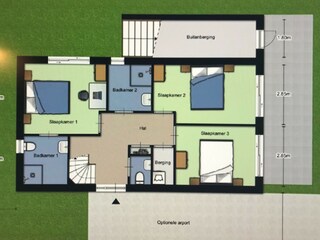 Villa Kamperland Pianta del piano 31